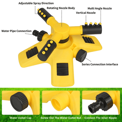 Grass Watering Irrigation System Garden Lawn Sprinkler Auto Spray For Patio And Yard Care 5