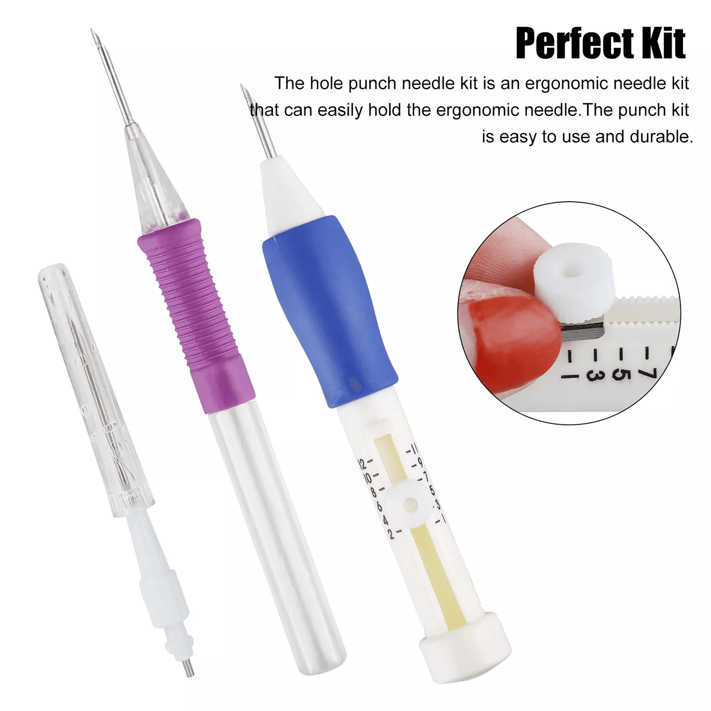DIY Magic Embroidery Pen Set Punch Needle Kit For Stitching Knitting Sewing And Craft Textile Proje 2