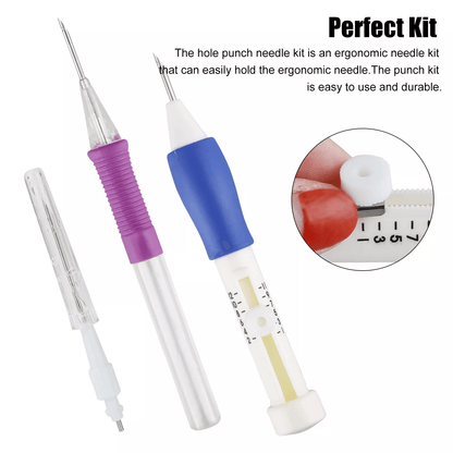DIY Magic Embroidery Pen Set Punch Needle Kit For Stitching Knitting Sewing And Craft Textile Proje 2