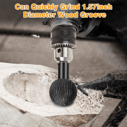Sphere Rotary Burr Carbon Steel Wood Carving Ball Attachment For Angle Grinder 4