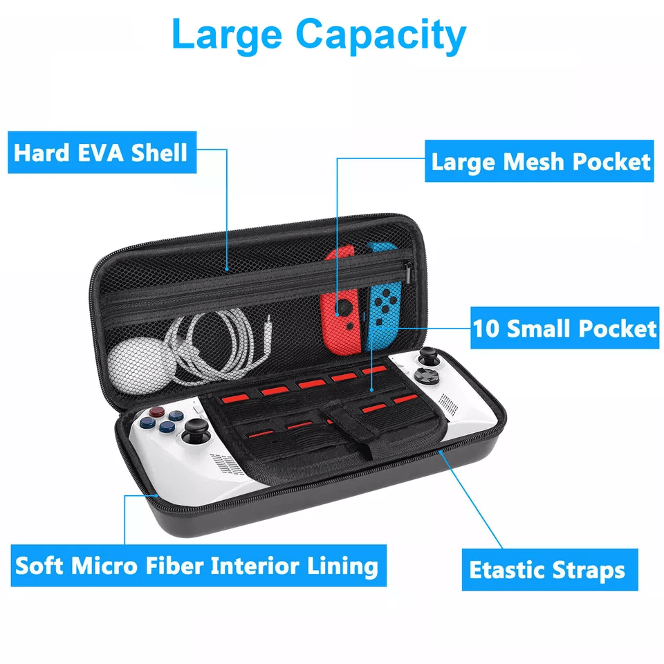 Carrying Storage Case For ASUS ROG Ally Portable Shockproof Handheld Travel Bag With Large Capacity 2