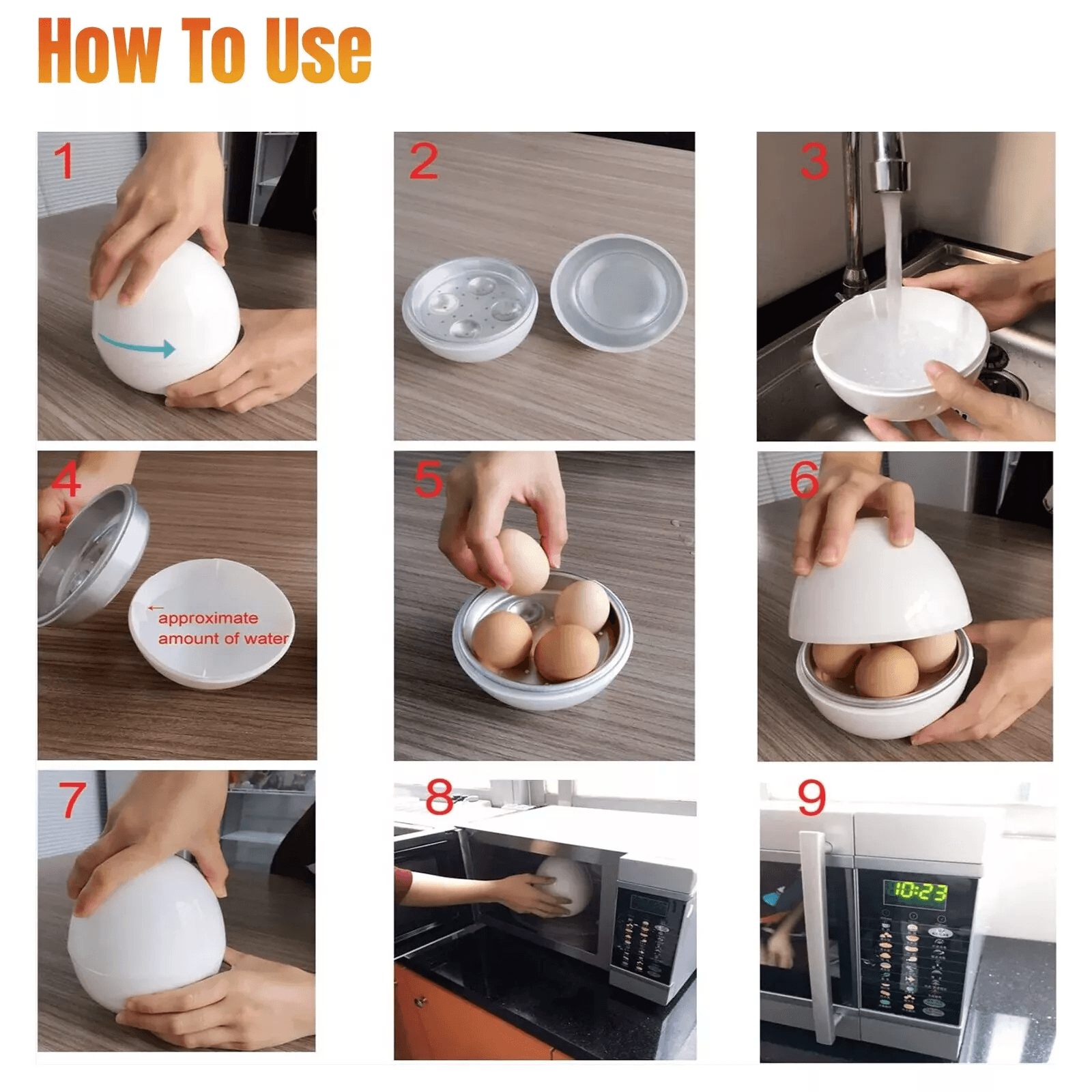 Microwave Egg Boiler Cooker For 4 Eggs Detachable Shell Steamer Pod Easy Hard Or Soft Boiled Eggs M 3