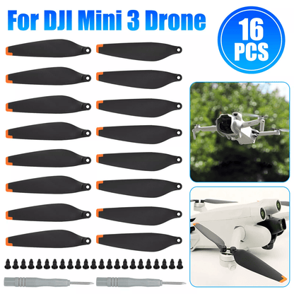 Upgraded Low-Noise Props & Wings for DJI Mini Drone, Durable Replacement Blades, Compatible Accessories