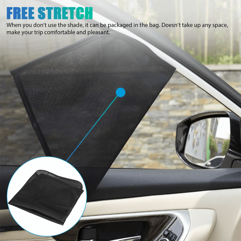 Car Side Window Sun Shade Visor Mesh Cover UV Block Shield Screen For Baby Pet Travel 3