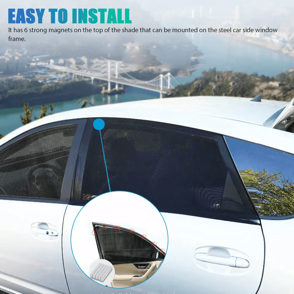 Car Side Window Sun Shade Visor Mesh Cover UV Block Shield Screen For Baby Pet Travel 2