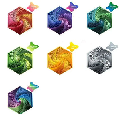 3D Printed Fractal Fidget Hexagon 7cm Portable Anti Stress Toy Sensory Play  Visual Relaxation Gift 5