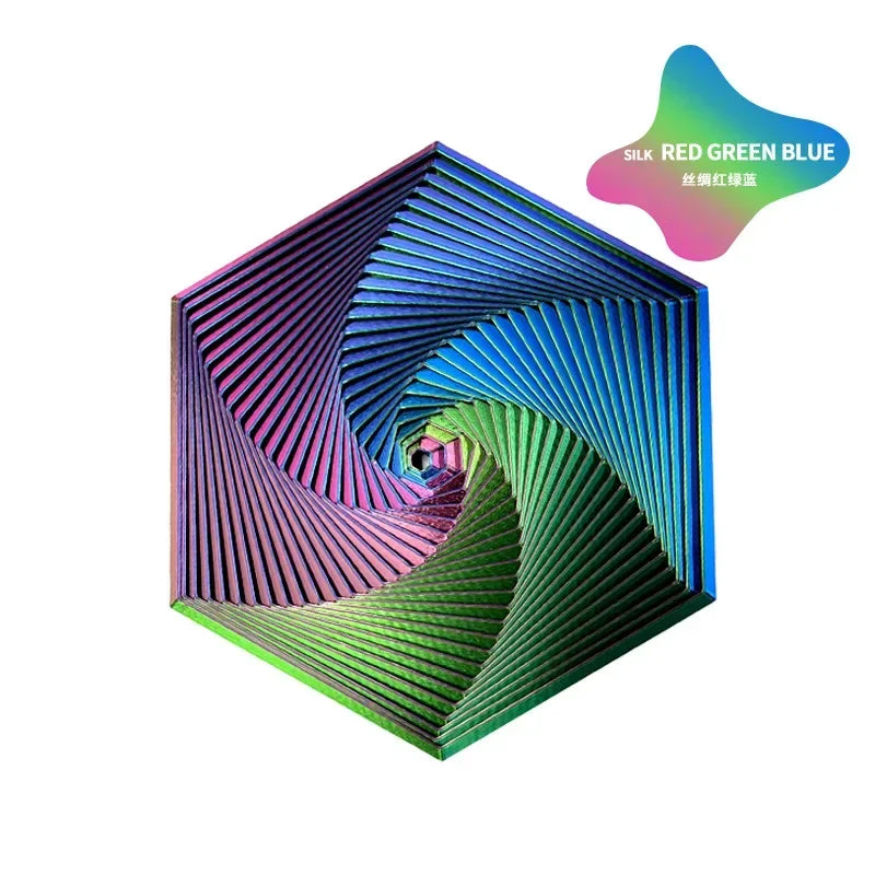 3D Printed Fractal Fidget Hexagon 7cm Portable Anti Stress Toy Sensory Play  Visual Relaxation Gift 9