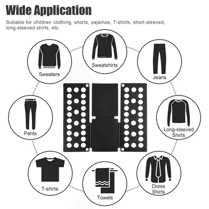 Clothes Fast Folder Folding Board For Laundry Adjustable TShirt Flip Organizer Tool 4