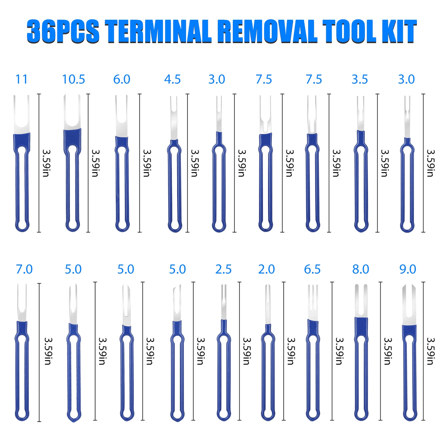 36PCS Pin Extractor Electrical Wire Connector Terminal Removal Ejector Tool Kit Automotive  Electro 2