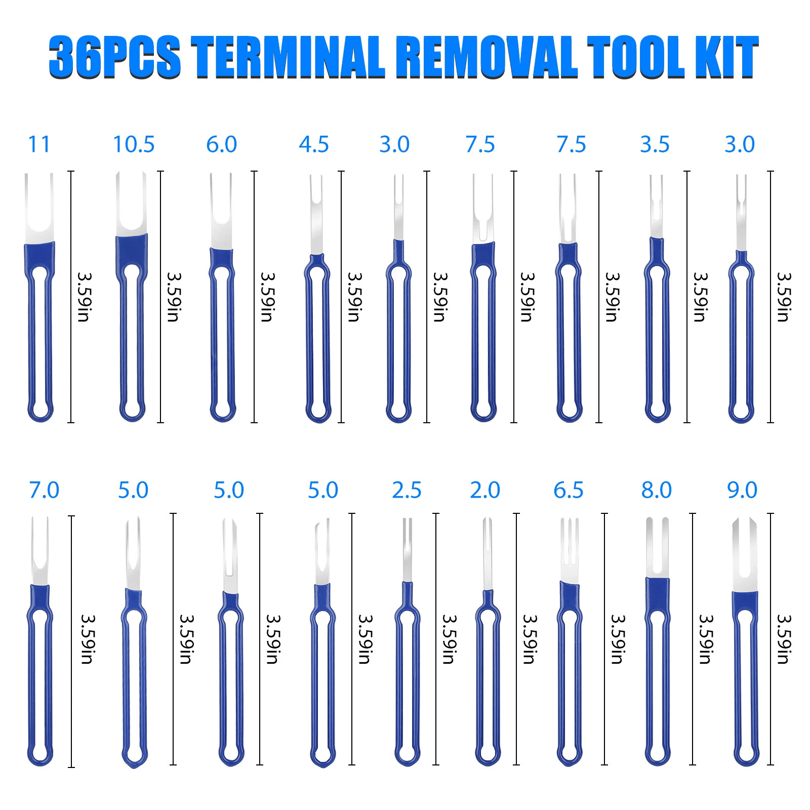 36PCS Pin Extractor Electrical Wire Connector Terminal Removal Ejector Tool Kit Automotive  Electro 2