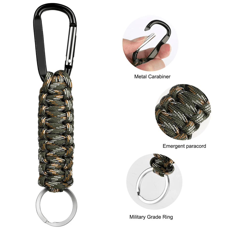 Survival Paracord Bracelet Set Adjustable Emergency Cord Wristbands For Hiking  Camping 1