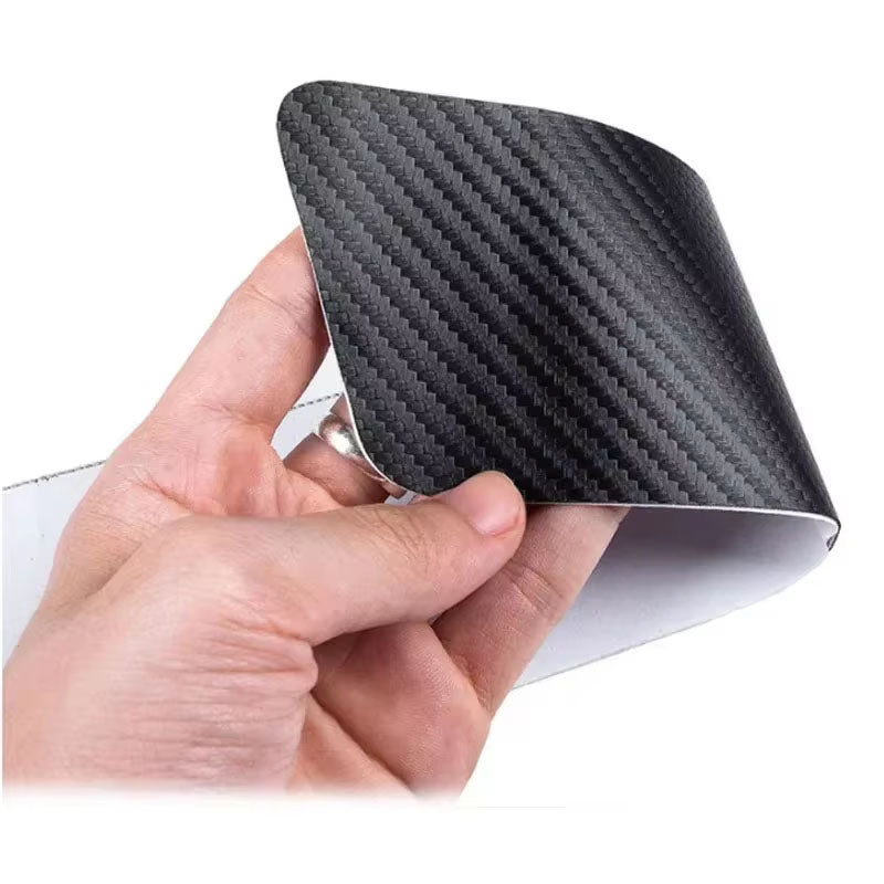 Carbon Fiber Car Door Sill Guard Universal AntiScratch Protection Strip Decorative Leather Sticke