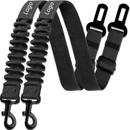 Retractable Pet Car Seat Belt Heavy Duty Safety Buckle For Dogs With Elastic Nylon Traction 5