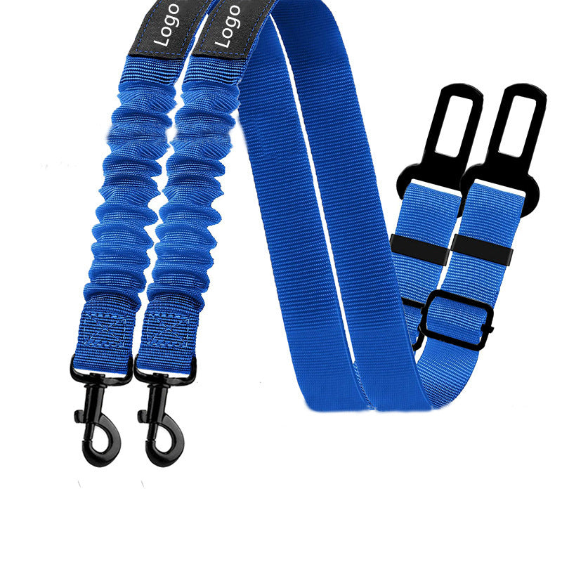 Retractable Pet Car Seat Belt Heavy Duty Safety Buckle For Dogs With Elastic Nylon Traction 8