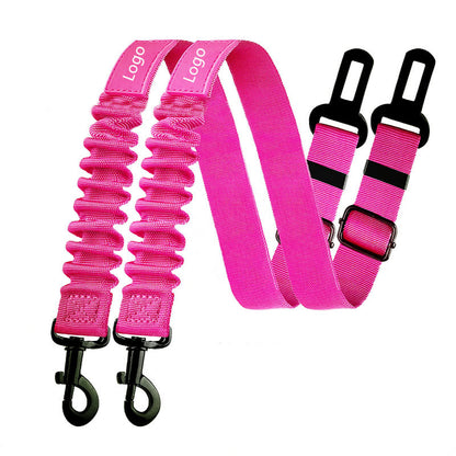 Retractable Pet Car Seat Belt Heavy Duty Safety Buckle For Dogs With Elastic Nylon Traction 9