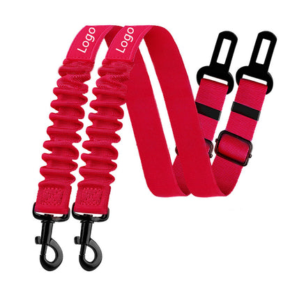 Retractable Pet Car Seat Belt Heavy Duty Safety Buckle For Dogs With Elastic Nylon Traction 12