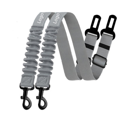 Retractable Pet Car Seat Belt Heavy Duty Safety Buckle For Dogs With Elastic Nylon Traction 14