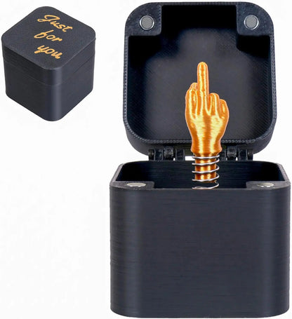 Funny Middle Finger Gift Box Best Gag Prank Present for Adults White Elephant Christmas Joke Gift