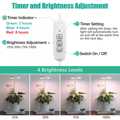 LED Grow Light Plant Growing Lamp Full Spectrum Indoor Timer Control 2