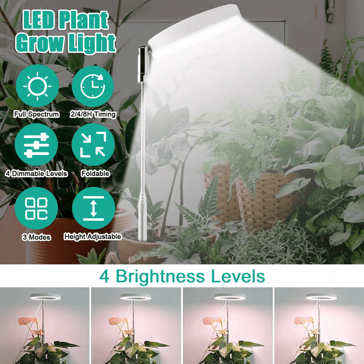 LED Grow Light Plant Growing Lamp Full Spectrum Indoor Timer Control