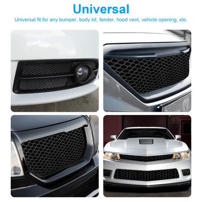 Universal Black Aluminum Car Grille Mesh Rhombic Net Sheet For Bumper  Hood Vent 3