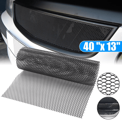 Universal Black Aluminum Car Grille Mesh, Rhombic Net Sheet for Bumper & Hood Vent