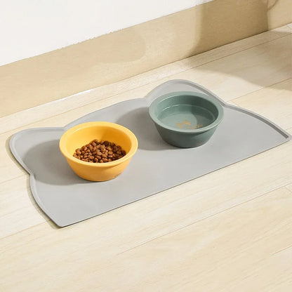 Non Slip Silicone Pet Food Mat Leak Proof Anti Dirty Dog  Cat Bowl Pad Dishwasher Safe  Eco Friendl 1