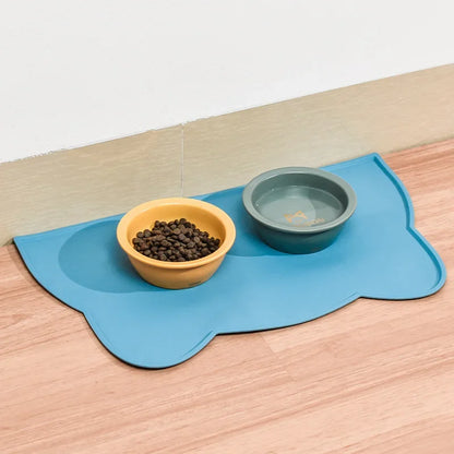 Non Slip Silicone Pet Food Mat Leak Proof Anti Dirty Dog  Cat Bowl Pad Dishwasher Safe  Eco Friendl 2