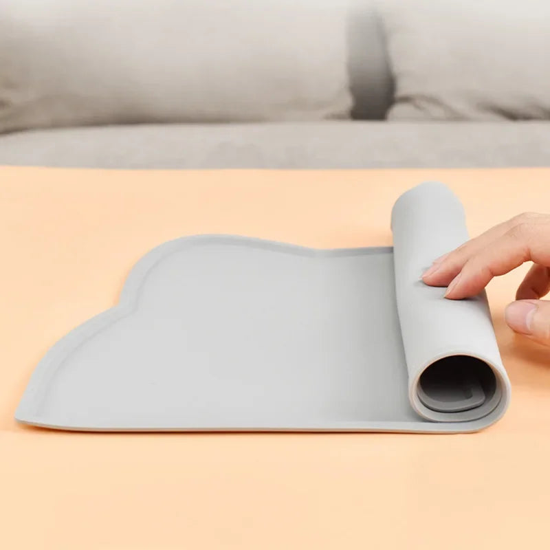 Non Slip Silicone Pet Food Mat Leak Proof Anti Dirty Dog  Cat Bowl Pad Dishwasher Safe  Eco Friendl 3