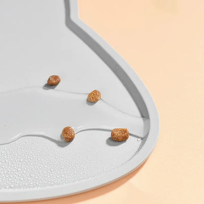 Non Slip Silicone Pet Food Mat Leak Proof Anti Dirty Dog  Cat Bowl Pad Dishwasher Safe  Eco Friendl 4