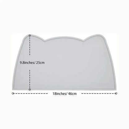 Non Slip Silicone Pet Food Mat Leak Proof Anti Dirty Dog  Cat Bowl Pad Dishwasher Safe  Eco Friendl 5