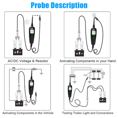 12V 24V Car Auto Electrical Power Circuit Tester Probe Kit Diagnostic Tool For Voltage Resistance S 5