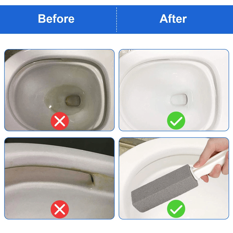Heavy Duty Pumice Stone Toilet Cleaner With Handle Stain Remover Scouring Tool 2