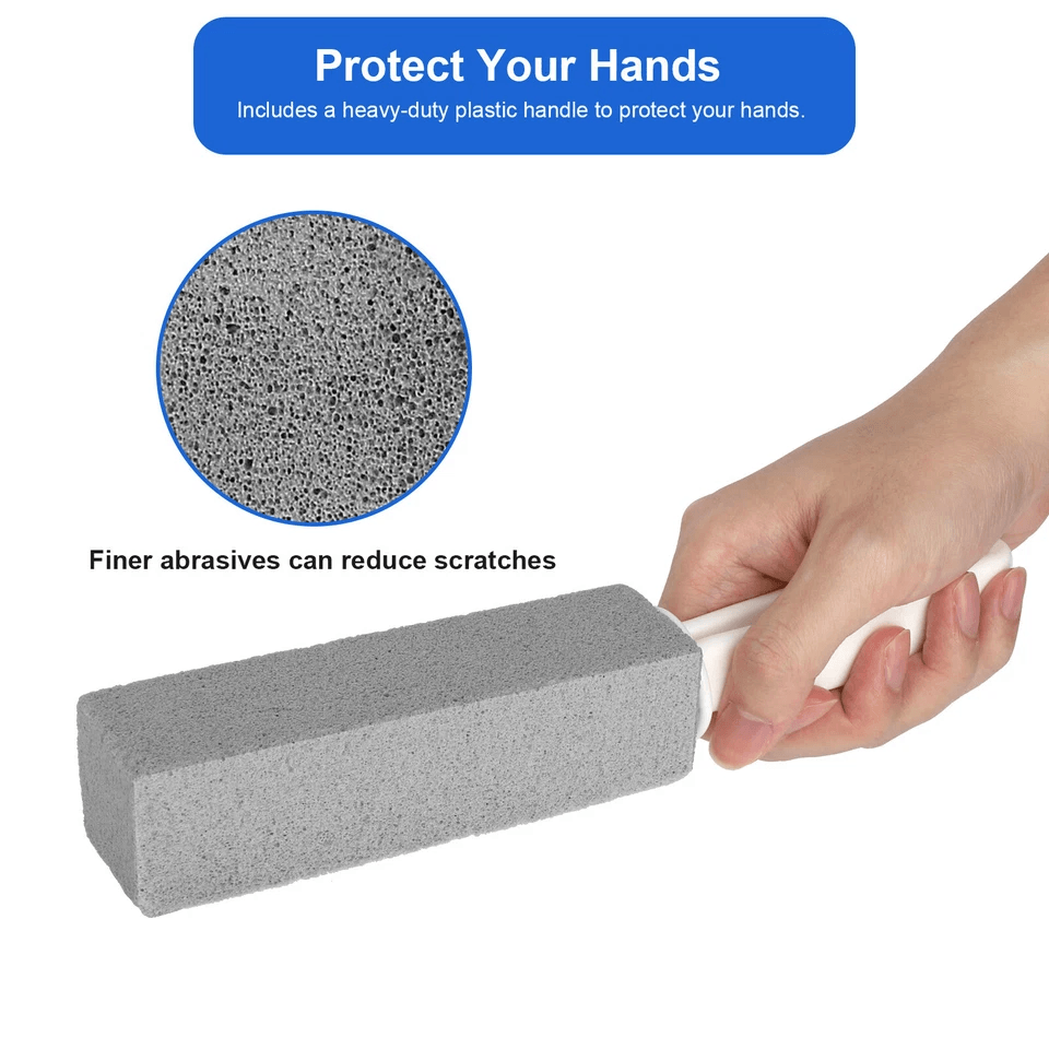 Heavy Duty Pumice Stone Toilet Cleaner With Handle Stain Remover Scouring Tool 5