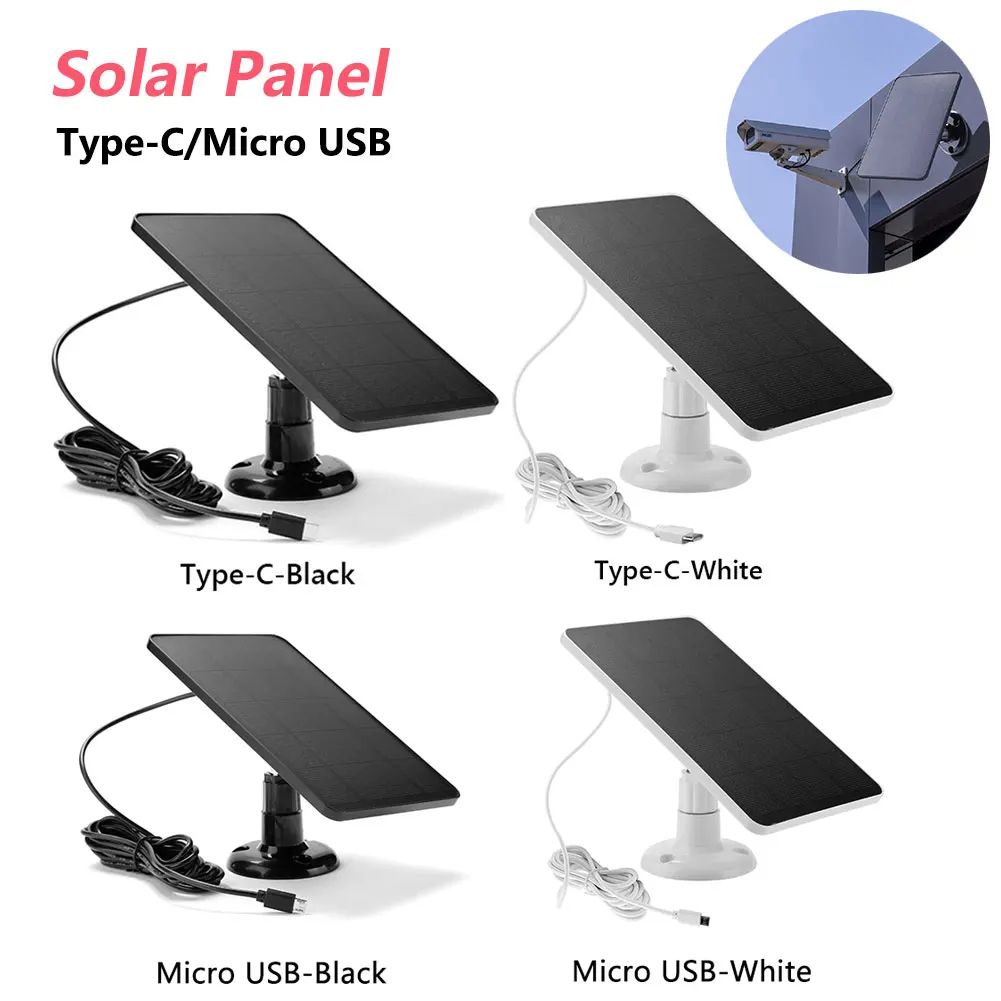 6V Solar Panel With Micro USB Waterproof Outdoor Solar Charger For Security Cameras  Small Home Lig 3