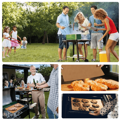 Copper Grill Mats Baking NonStick BBQ Pad Reusable Cooking Oven Sheet Liner For Grills Stoves And O 2