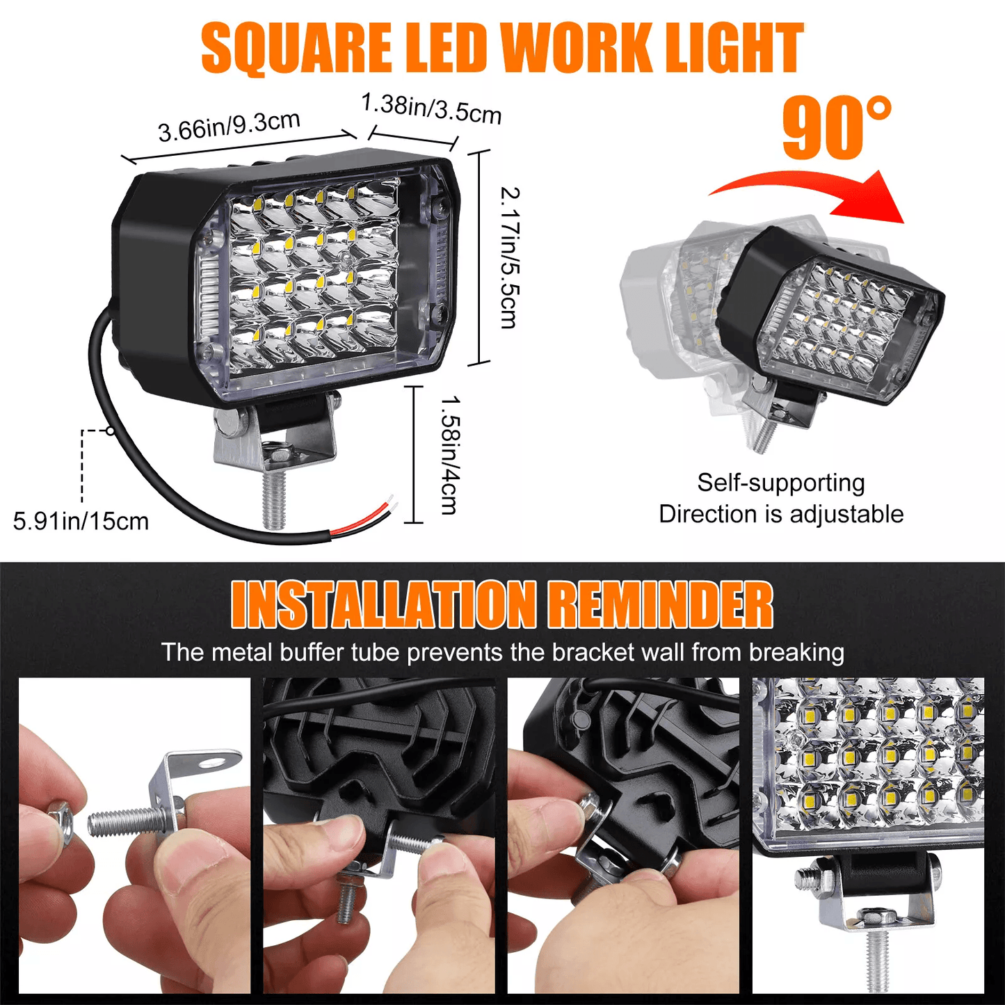800W LED Work Light Bars Spot Flood Combo Pods For Offroad Driving Fog Lamp For Truck ATV SUV UTV B 1