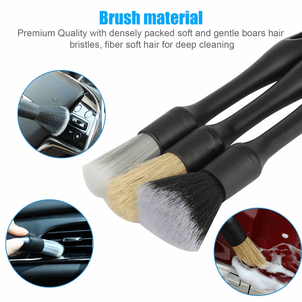 Car Detailing Brush Set Engine Wheel  Interior Cleaning Kit Auto Wash Tools 1