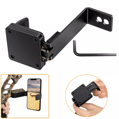 Bow-Mount Smartphone Holder for Archery Hunting Recurve Compound Bows