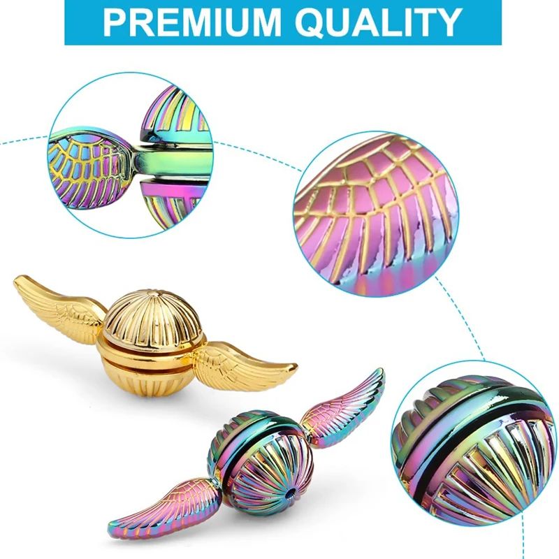 Premium Metal Fidget Spinner Desk Toy Gyroscope For Anxiety  Focus 5 Color Options Smooth Rotating  2