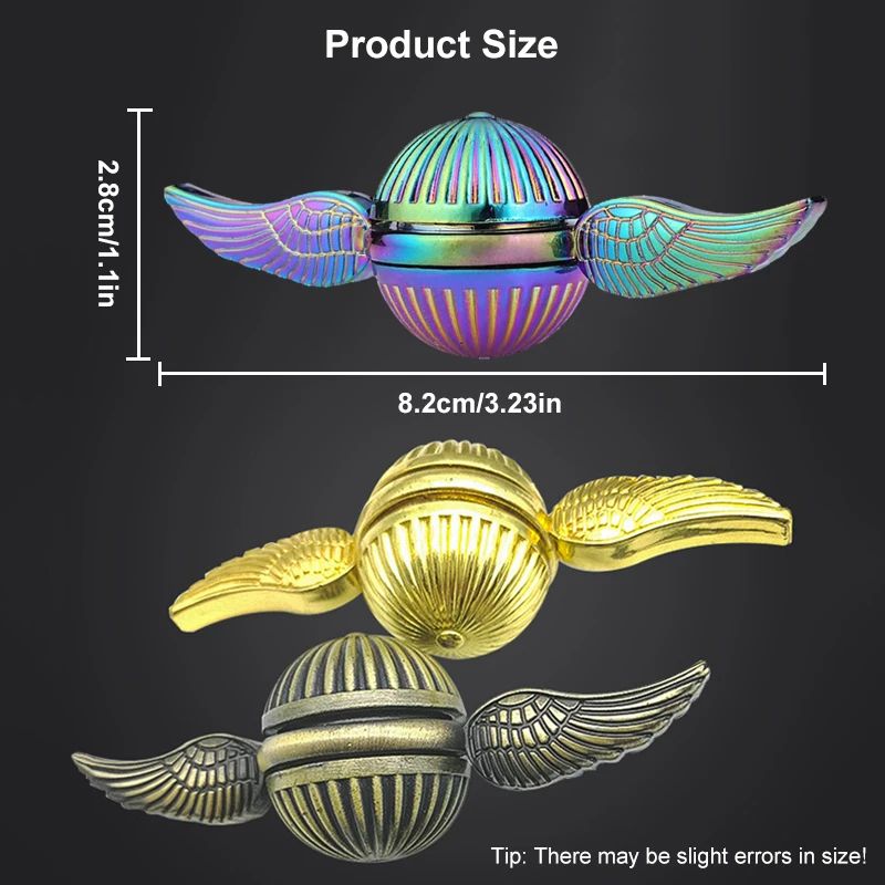 Premium Metal Fidget Spinner Desk Toy Gyroscope For Anxiety  Focus 5 Color Options Smooth Rotating  5