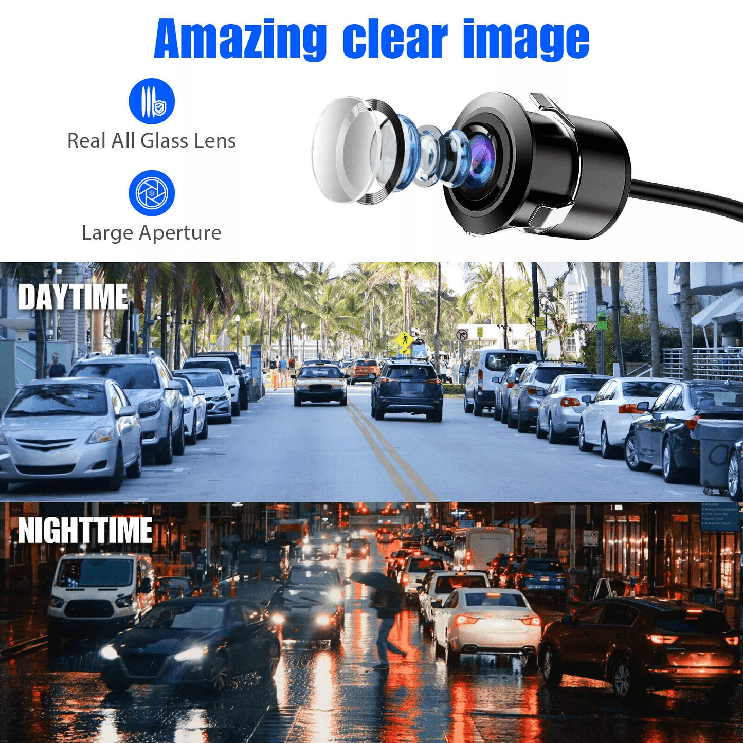 170 CMOS Car FrontSideRear View Reverse Backup Night Vision Parking Camera  Waterproof HD For All V 3