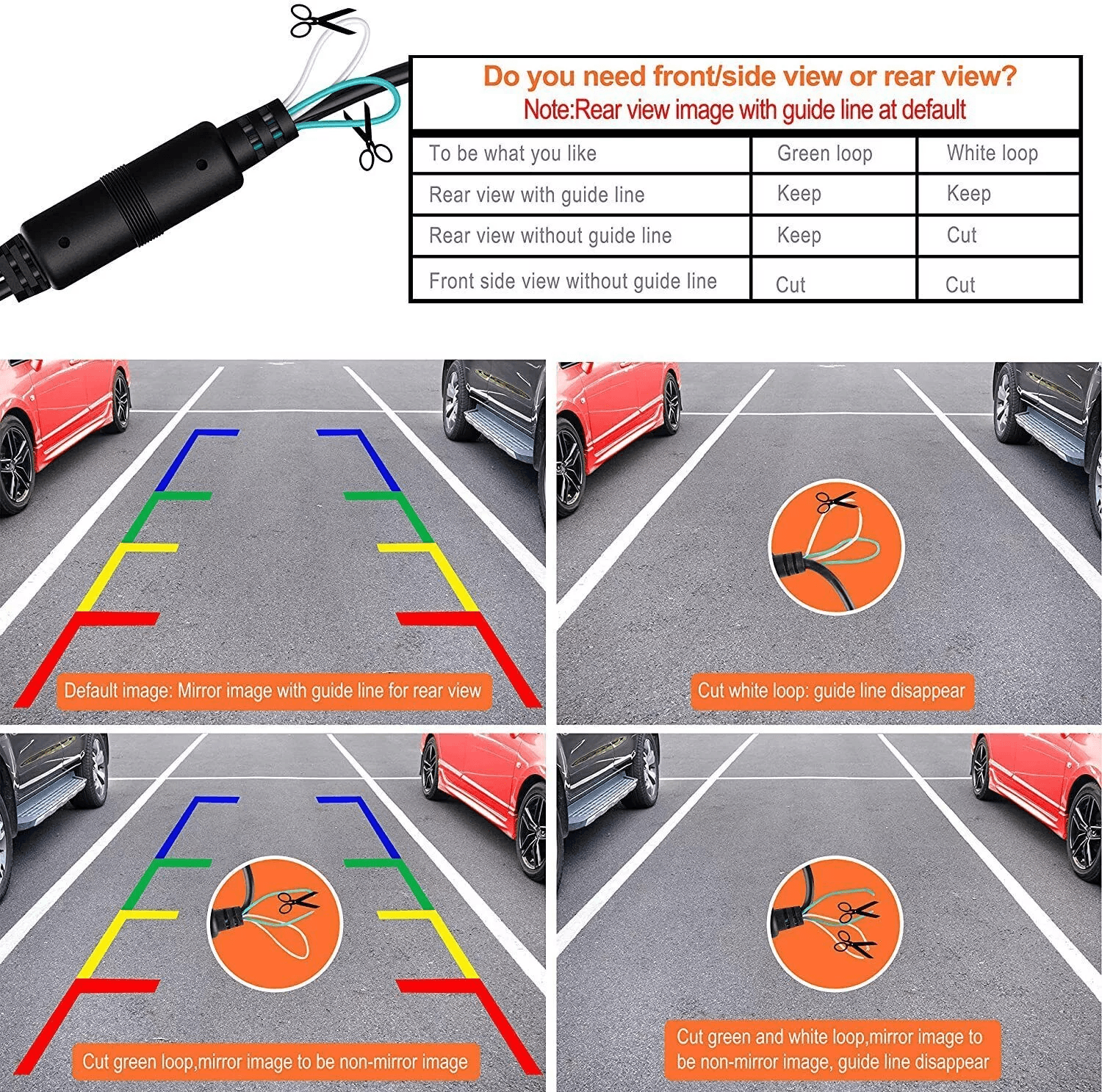 170 CMOS Car FrontSideRear View Reverse Backup Night Vision Parking Camera  Waterproof HD For All V 6