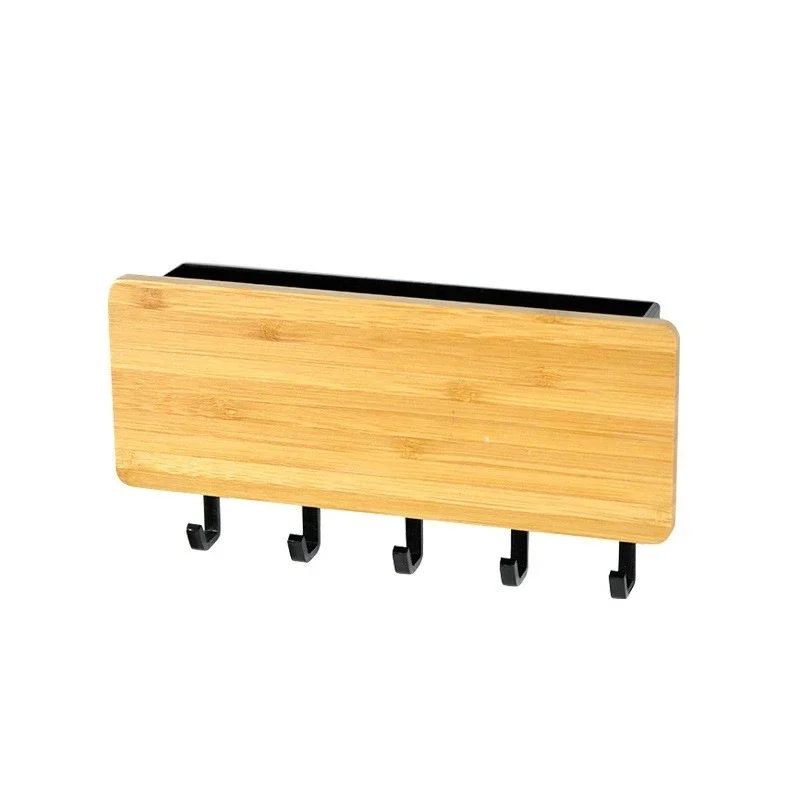 Wall Hanging Bamboo Key Holder  Stylish Coat Hooks  Organizer For Home Decoration 8