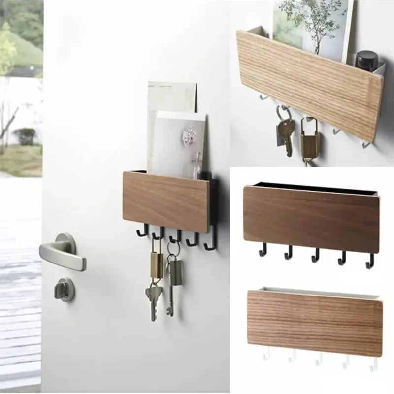 Wall Hanging Bamboo Key Holder  Stylish Coat Hooks  Organizer For Home Decoration 2