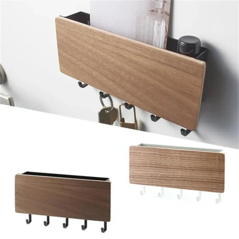 Wall Hanging Bamboo Key Holder  Stylish Coat Hooks  Organizer For Home Decoration 3