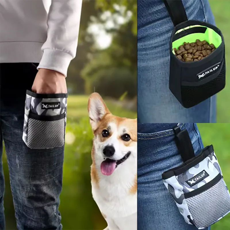 Portable Pet Treat Pouch Pet Snack Bag for Obedience, Agility & Walking