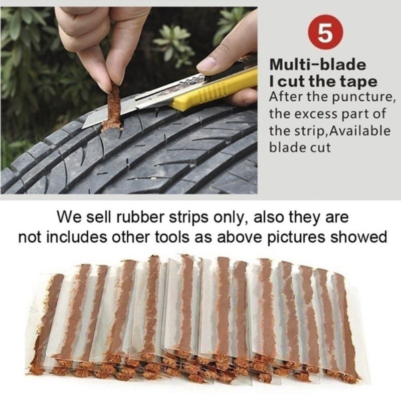 High Quality Tire Repair Strips Tubeless Rubber String Glue Seals For Car  Motorcycle Tyre Puncture 7
