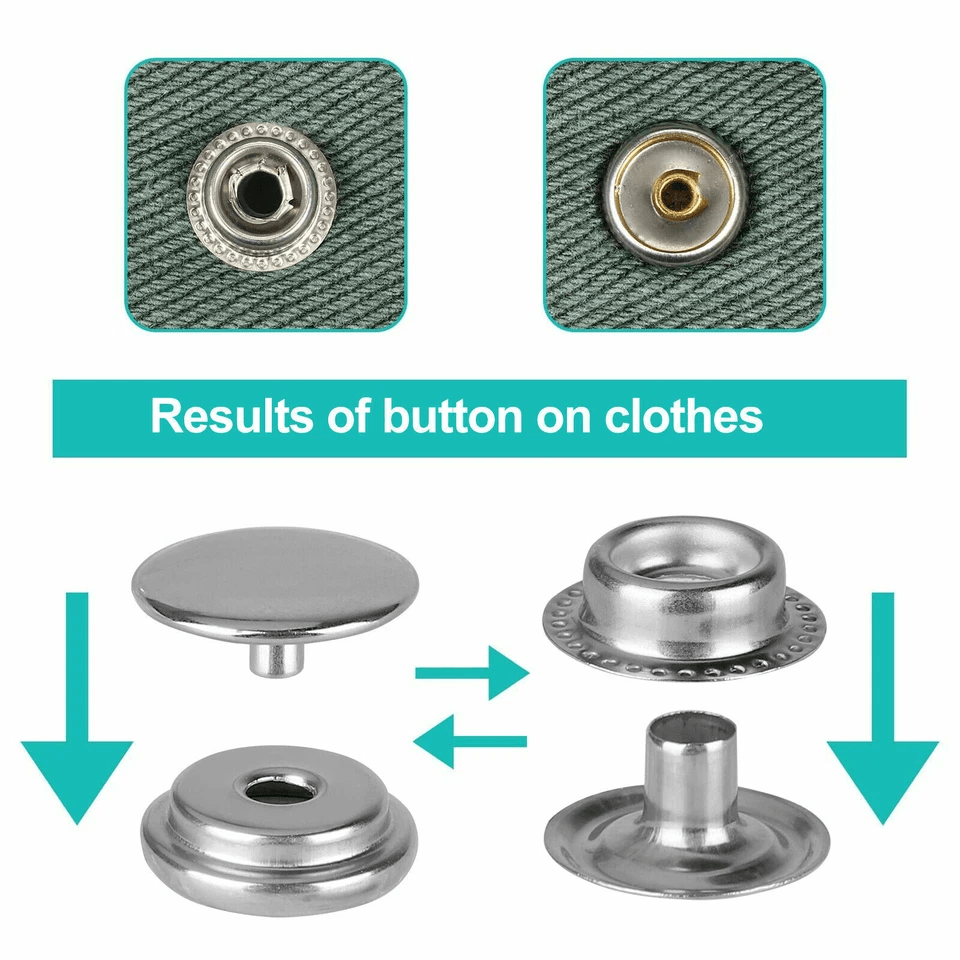 Marine Grade Stainless Steel Snap Fastener Kit For Boat Canvas Tents And Upholstery 5