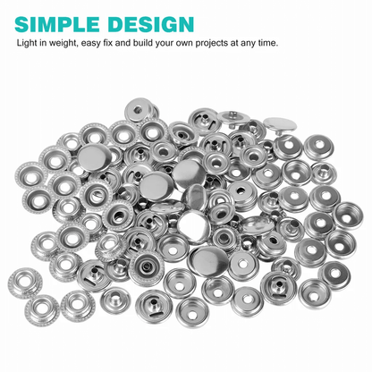 Marine Grade Stainless Steel Snap Fastener Kit For Boat Canvas Tents And Upholstery 1